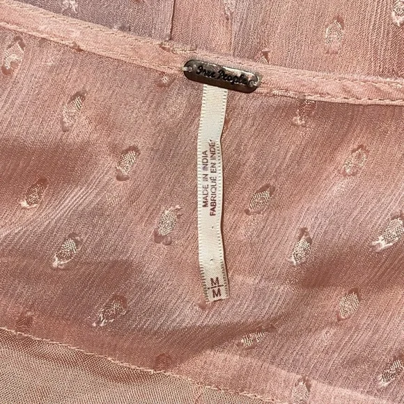 Free People Daliah Mini Dress in Peach size Medium - Picture 6 of 8